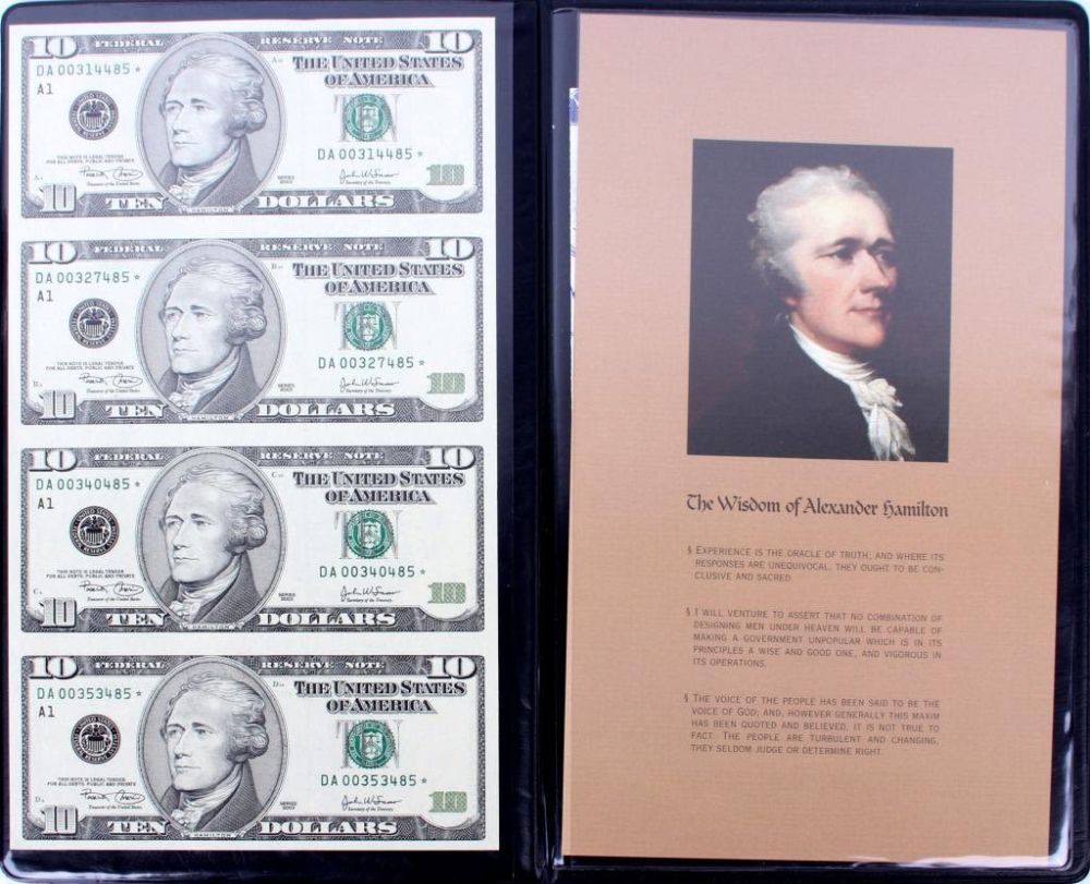 Lot 124197: WORLD MONETARY EXCHANGE UNCUT $10 STAR NOTE SHEET