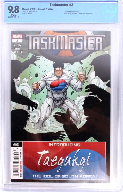 Lot 124198: TASKMASTER #3 CBCS 9.8 - 1ST APP TAEGUKGI