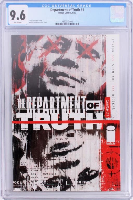 Lot 124202: THE DEPARTMENT OF TRUTH #1 CGC GRADE 9.6