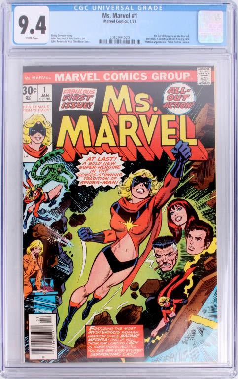 Lot 124205: MS.MARVEL #1 GRADED 9.4 - 1ST CAROL DANVERS