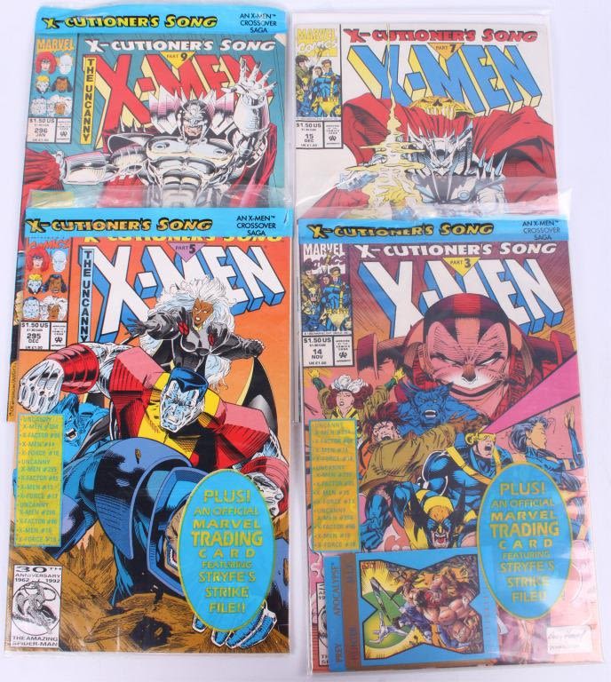 Lot 124218: X-MEN & UNCANNY X-CUTIONERS SONG PART 3, 5, 7, 9
