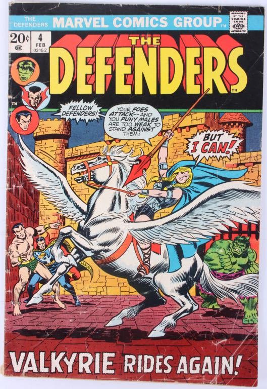 Lot 124230: THE DEFENDERS #4 - 1ST VALKYRIE, HULK, NAMOR
