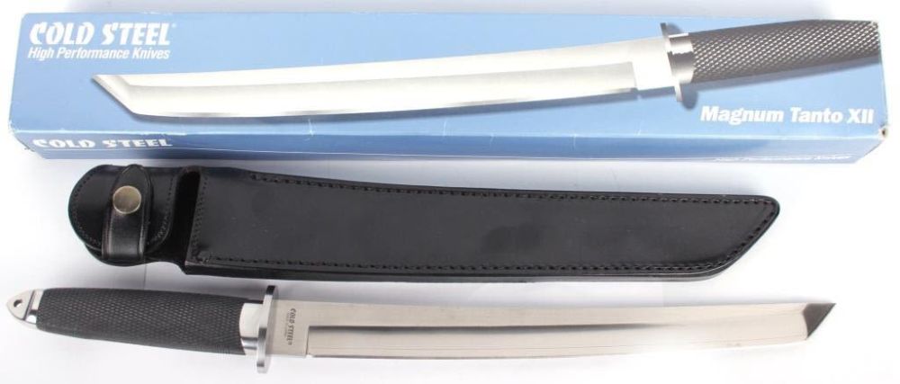 Lot 124266: COLD STEEL MAGNUM TANTO XII W/ SHEATH & BOX