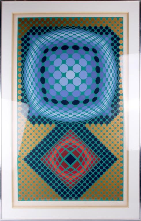 Lot 124358: VICTOR VASARELY LMTD ED. SERIGRAPH "MITA" 36 X 12"
