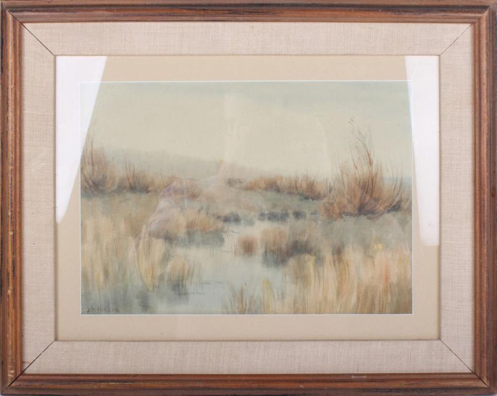 Lot 124361: JG WILLCOX PRAIRIE LANDSCAPE PAINTING