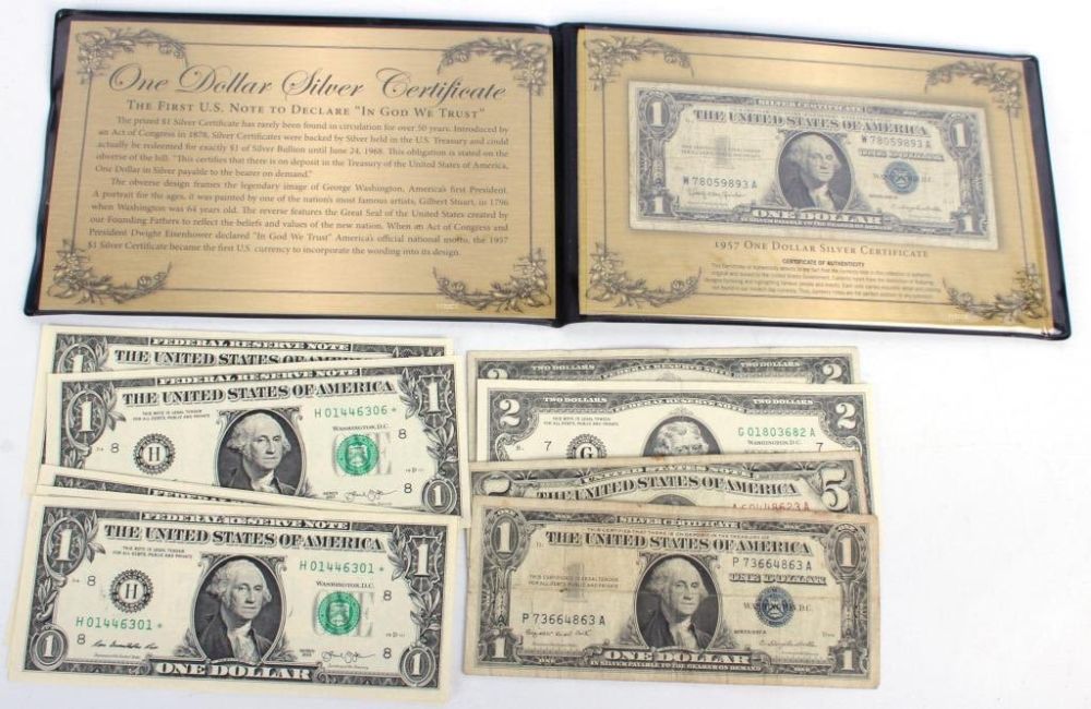 Lot 125240: ASSORTED US CURRENCY  - LOT OF 12