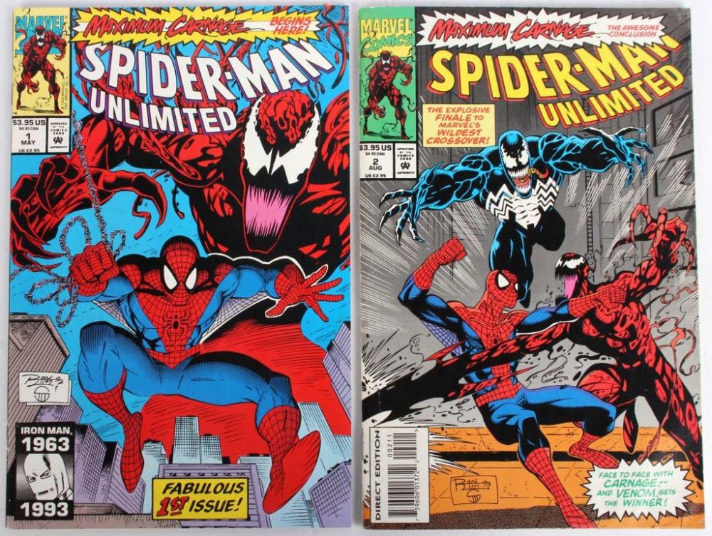 Lot 125253: SPIDER-MAN UNLIMITED #1 & #2 GRADED 9.2 NM