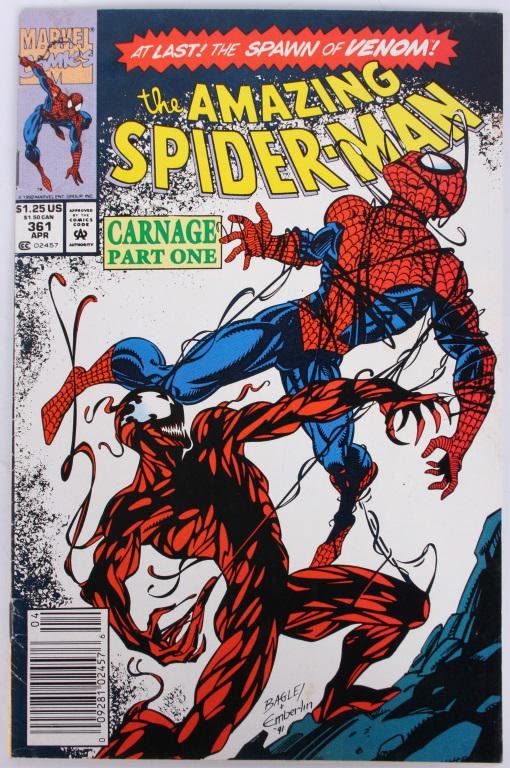 Lot 125258: AMAZING SPIDER-MAN #361 VF/NM - 1ST CARNAGE