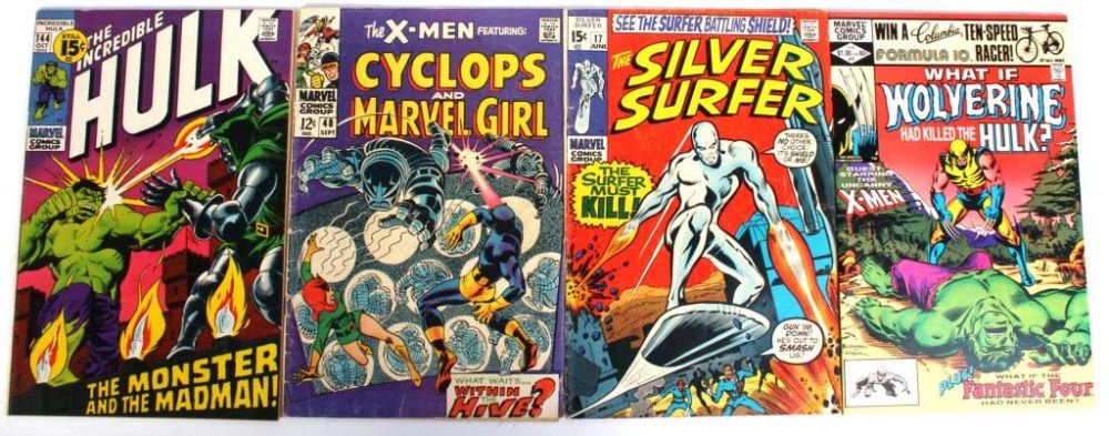 Lot 125260: SILVER AGE COMICS - SURFER, X-MEN, HULK, & WHAT IF