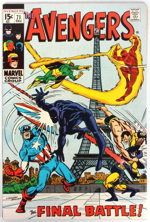 Lot 125263: THE AVENGERS #71 1ST APP. OF THE INVADERS VF / VF+