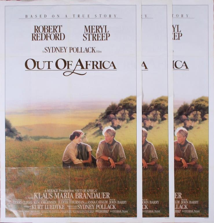 Lot 125270: 1985 OUT OF AFRICA ORIGINAL MOVIE POSTERS - (3)