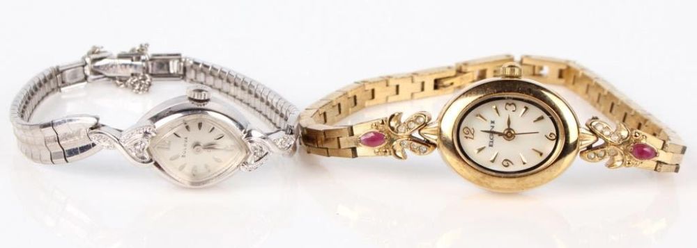 Lot 125306: ELGIN & 10K GF BULOVA LADIES WRISTWATCHES - (2)