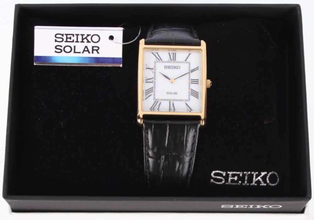 Lot 125313: SEIKO SOLAR WHITE SUP880 MEN'S NEW WRISTWATCH