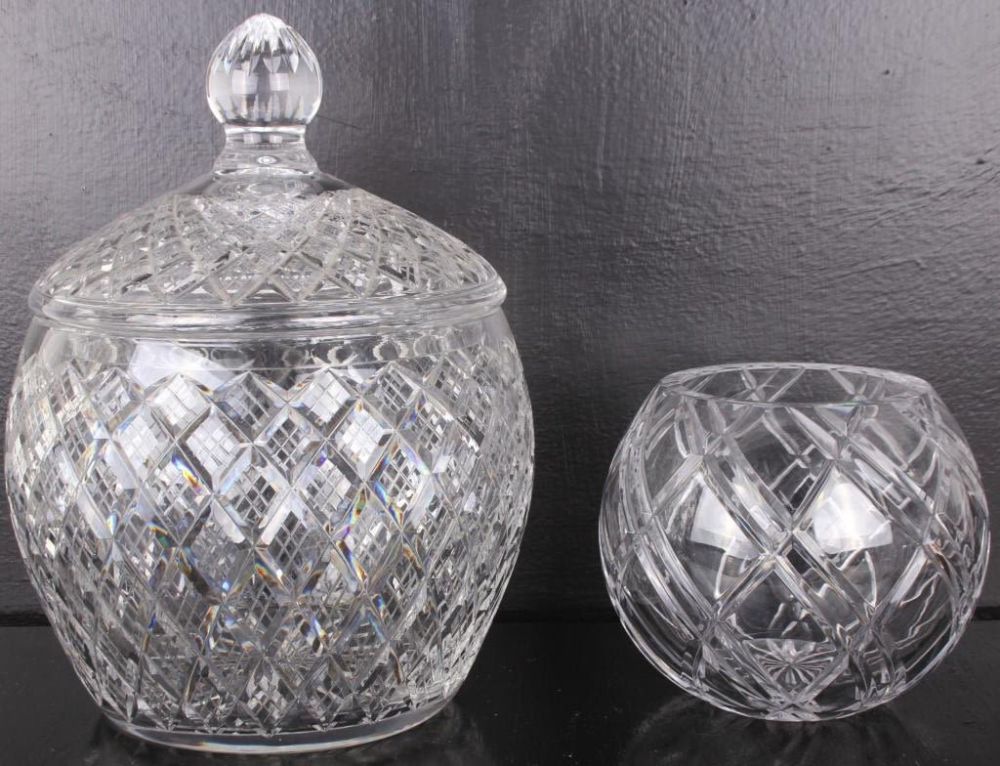 Lot 125334: GLASS ETCHED BOWLS WITH MARKINGS - LOT OF 2