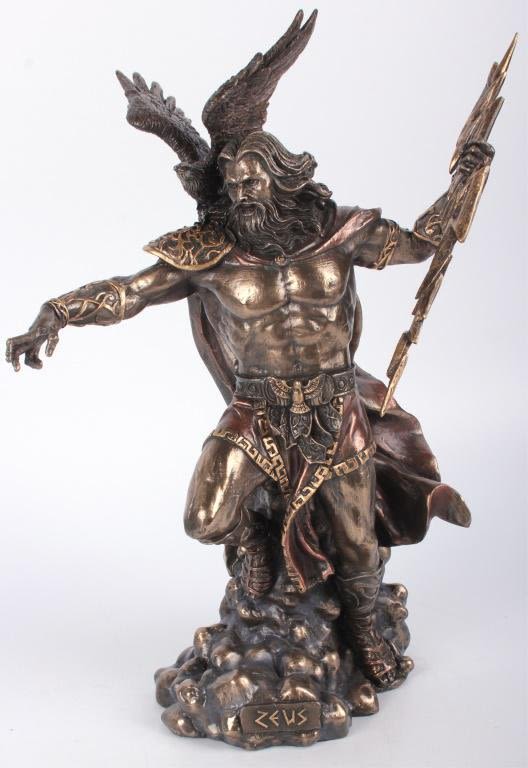 Lot 125343: GREEK GOD ZEUS CARVED COMPOSITE SCULPTURE