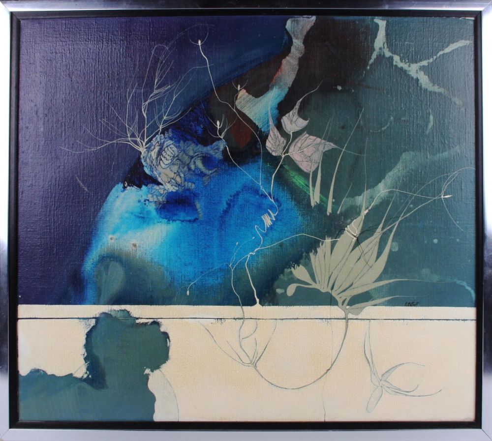 Lot 126180: PETER OSTHAFT OIL PAINTING OF PLANTS