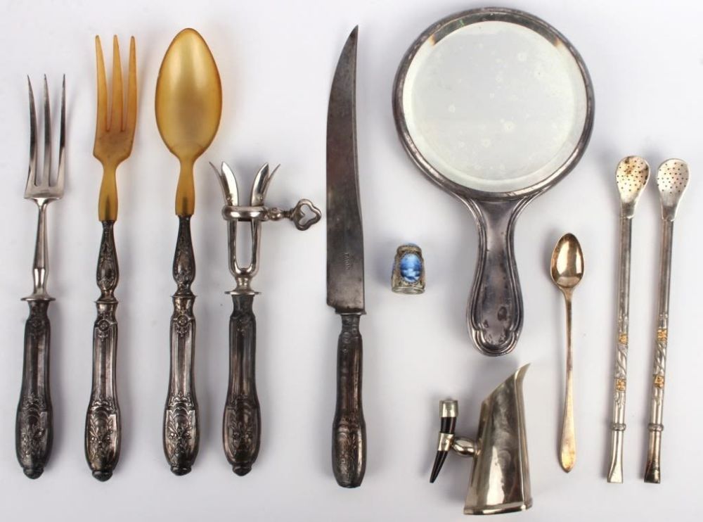 Lot 128187: ASSORTED STERLING SILVER & SILVER TONED ITEMS - 6