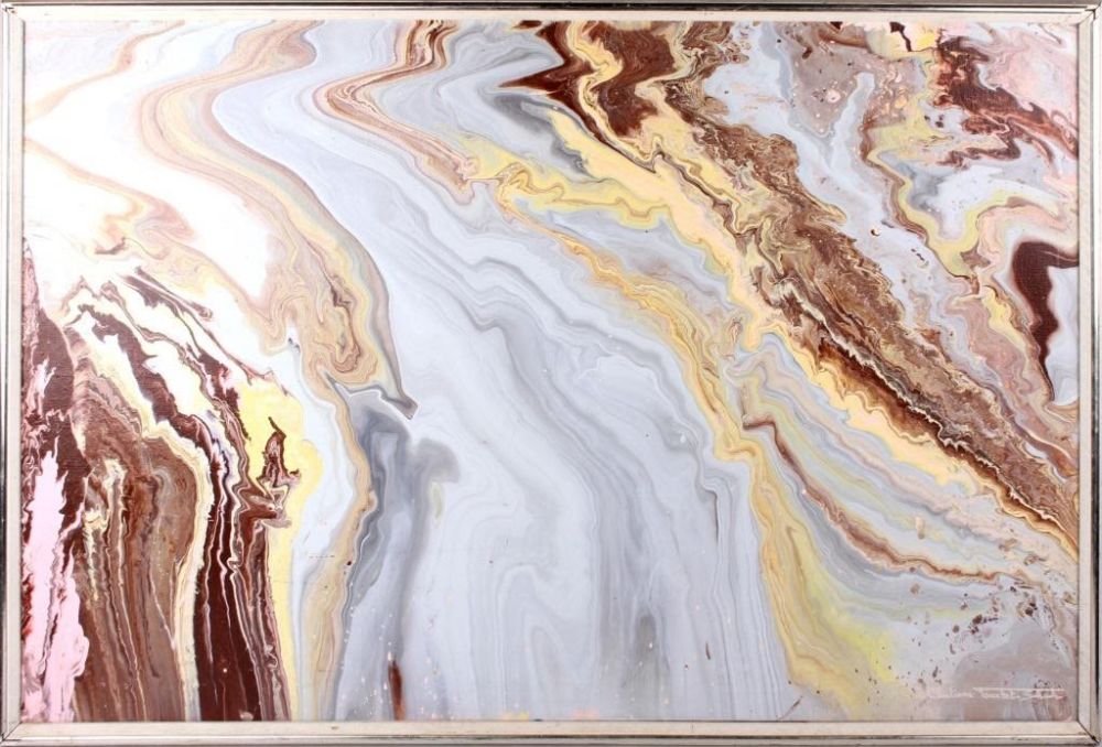 Lot 128191: CHRISTIANE TOURTET ABSTRACT ACRYLIC PAINTING
