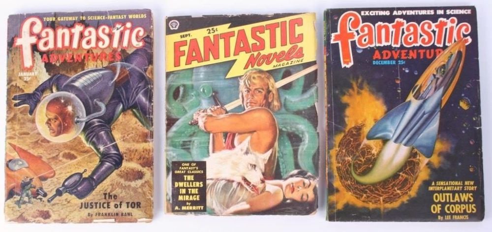 Lot 129151: 1940'S FANTASTIC ADVENTURES GOLDEN AGE MAGAZINES
