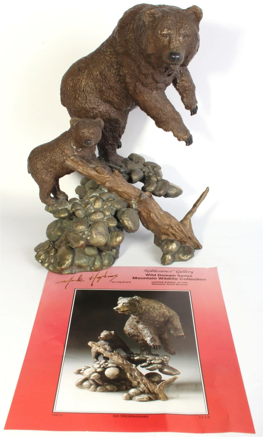 Lot 131185A: MARK HOPKINS SOLID BRONZE "NO TRESPASSING" LTD550