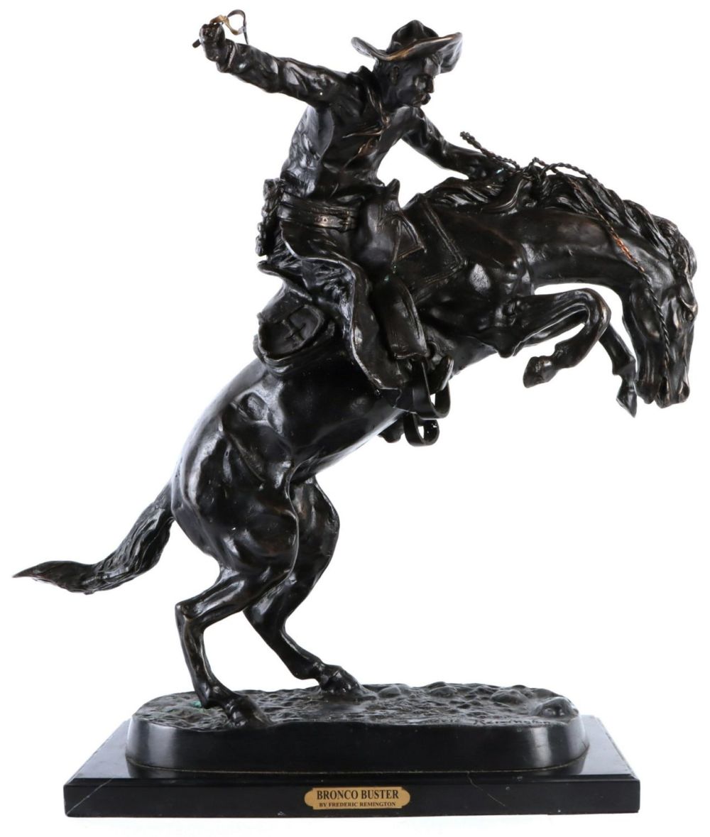 Lot 133168: AFTER FREDERIC REMINGTON BRONZE "BRONCO BUSTER"