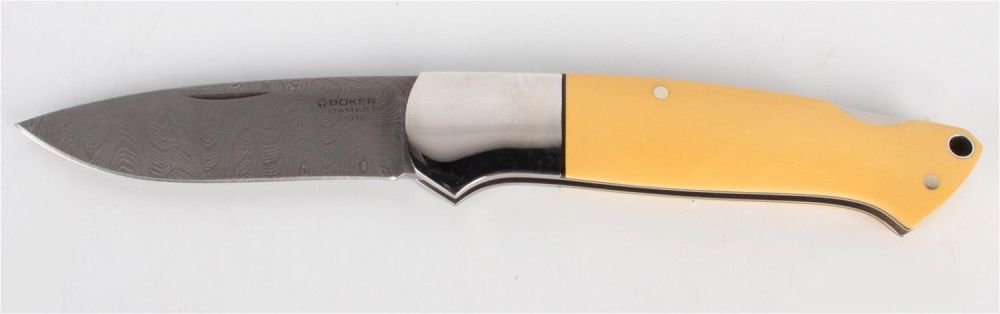 Lot 134194: 2012 BOKER ANNUAL DAMASCUS FOLDING KNIFE