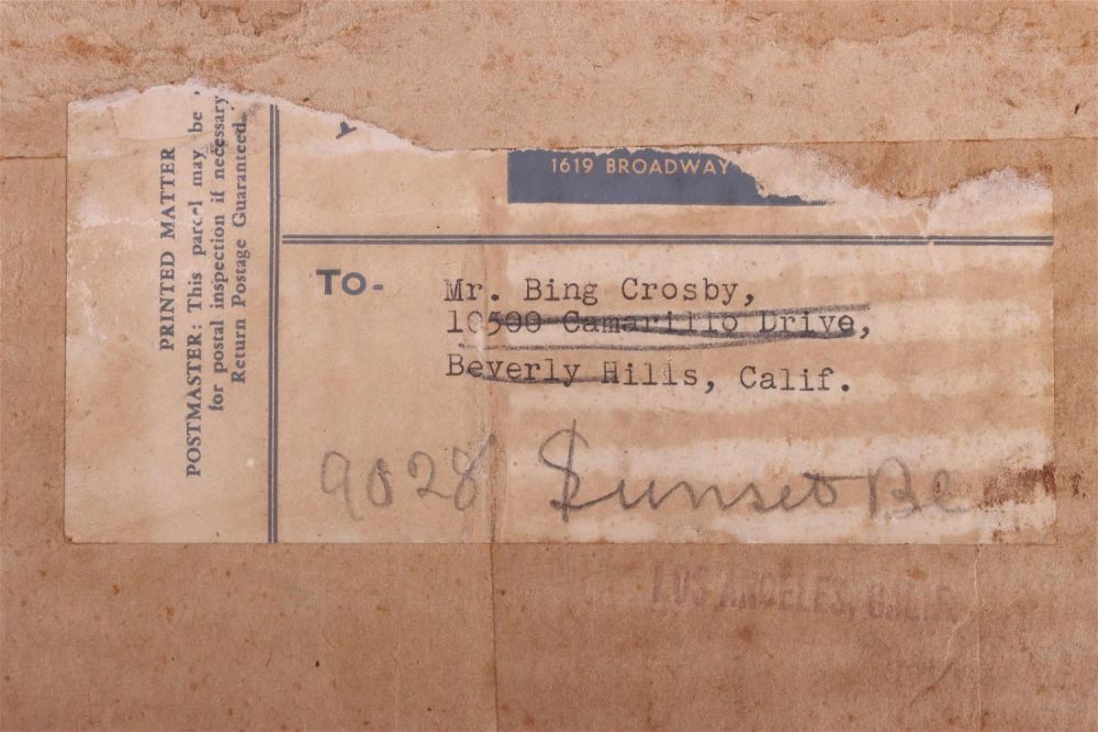 Lot 135185: BING CROSBY ADDRESSED VINYL RECORDS