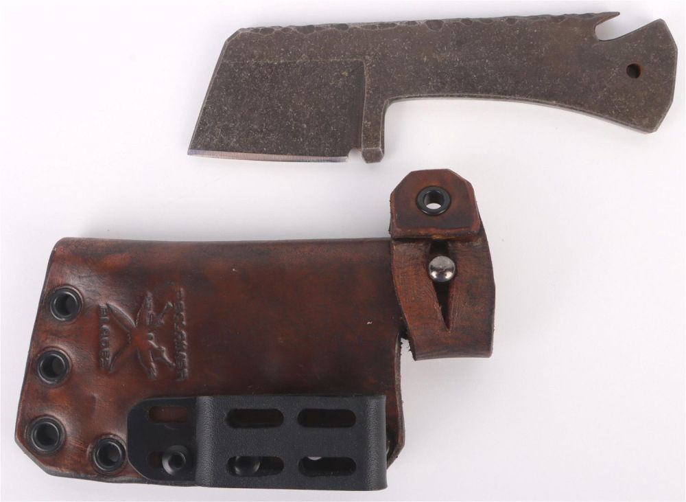 Lot 136172: STEEL MINIATURE CLEAVER KNIFE BY BRENT VANCE