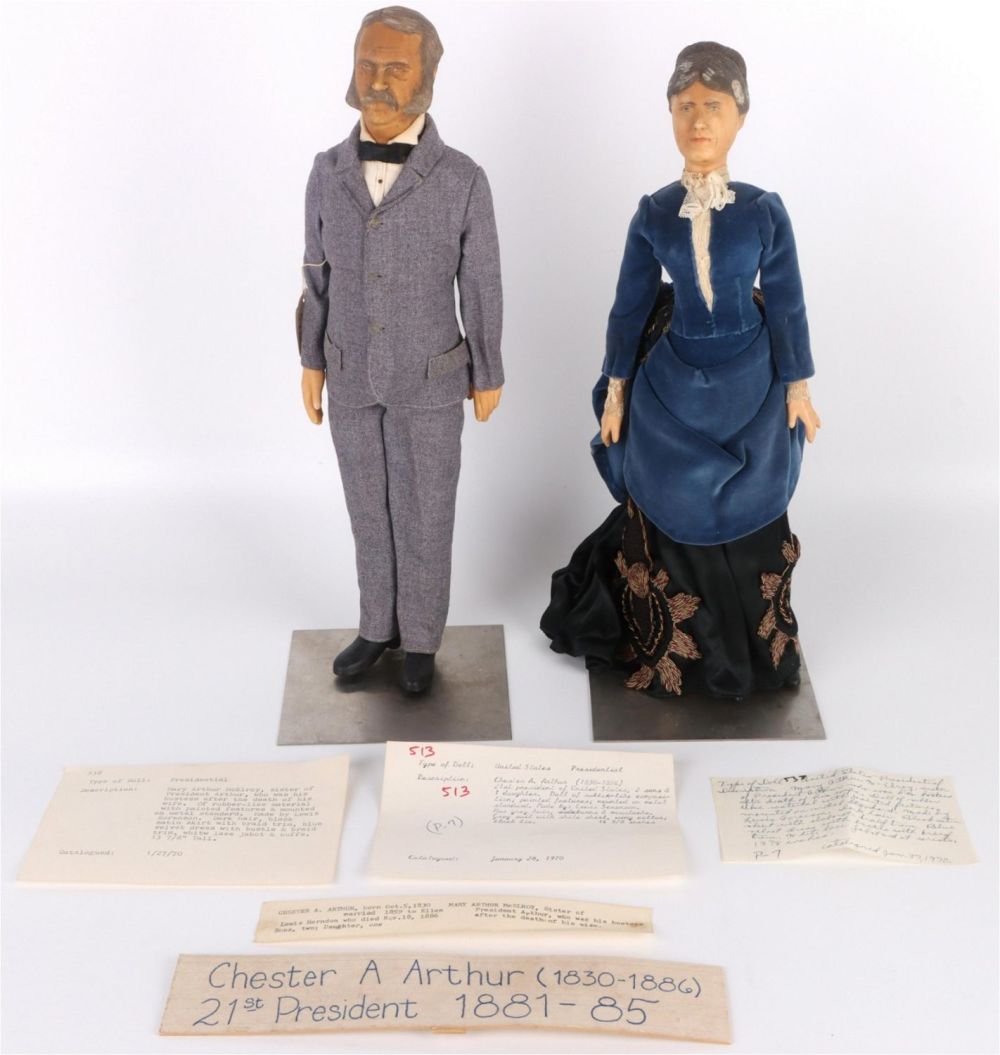 Lot 136177: 21ST PRESIDENT C. ARTHUR RARE LEWIS SORENSEN DOLLS