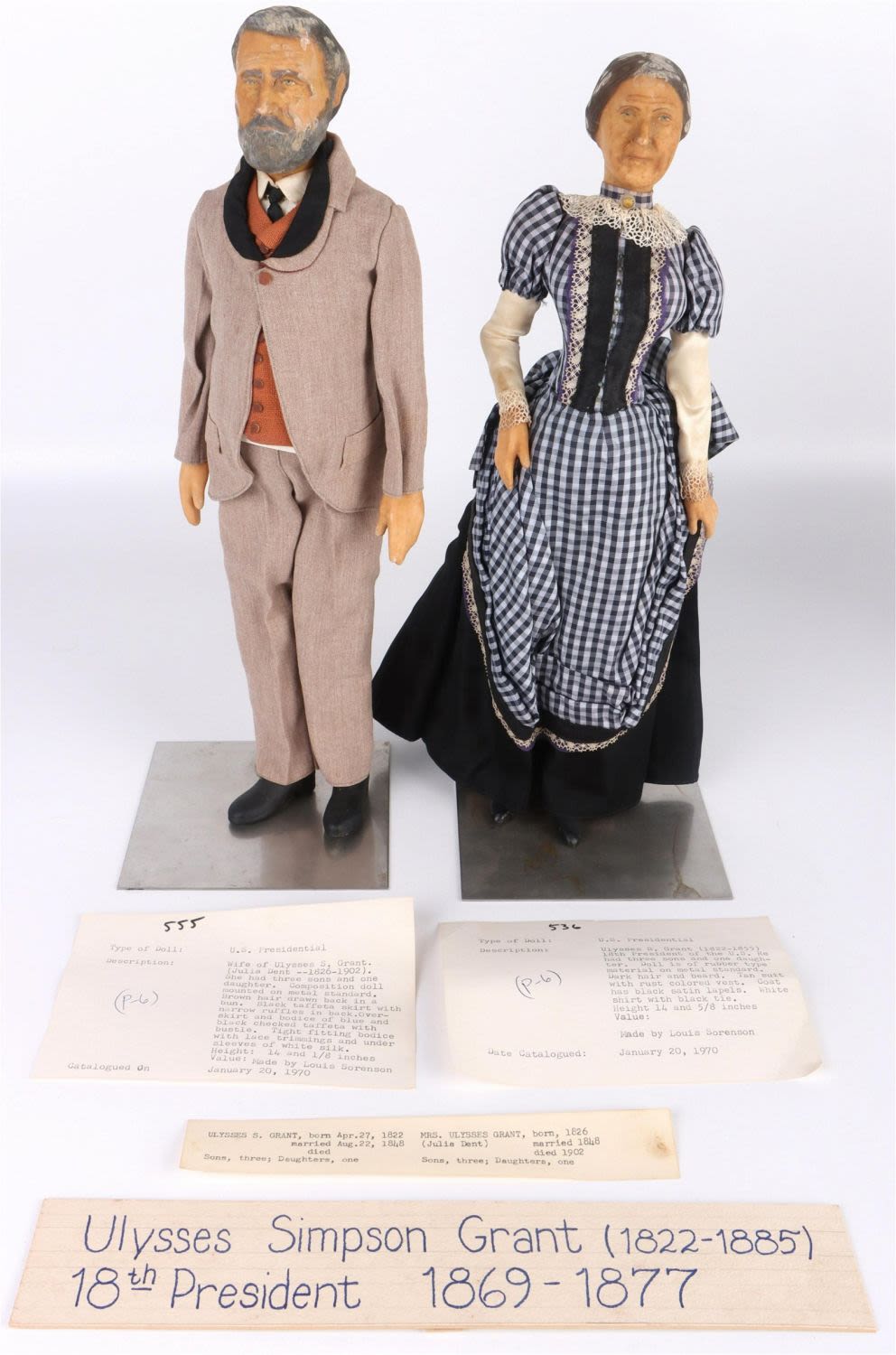 Lot 136179: 18TH PRESIDENT GRANT - RARE LEWIS SORENSEN DOLLS