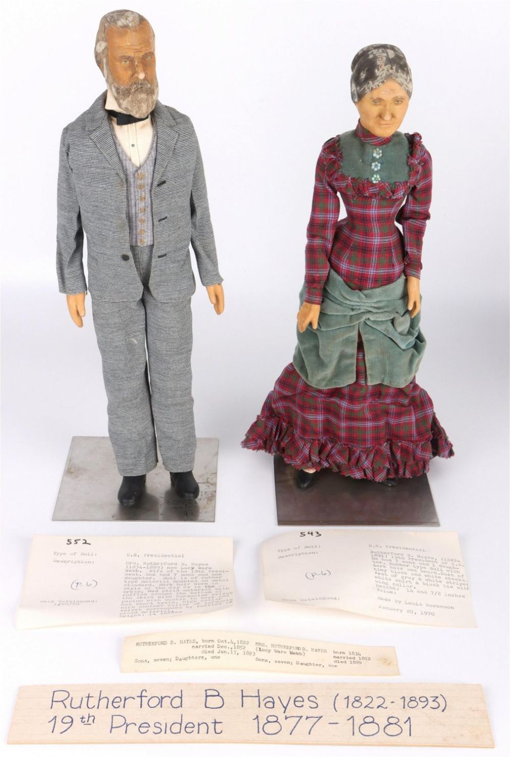 Lot 136180: 19TH PRESIDENT HAYES - RARE LEWIS SORENSEN DOLLS