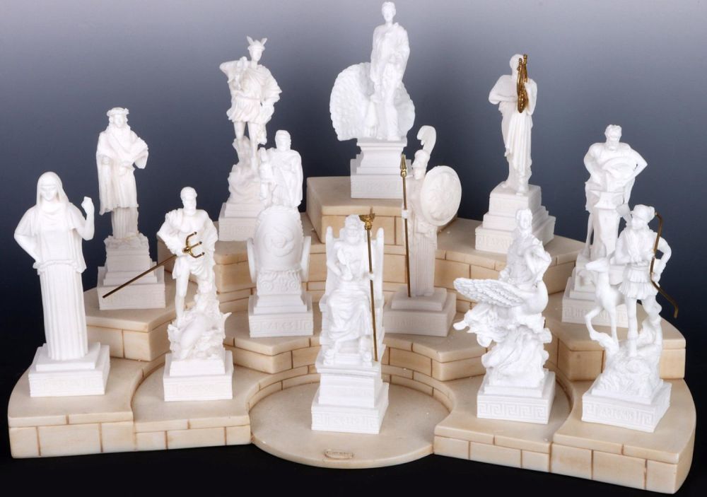 Lot 138162: GREEK GODS OF MOUNT OLYMPUS PANTHEON HANDMADE SET