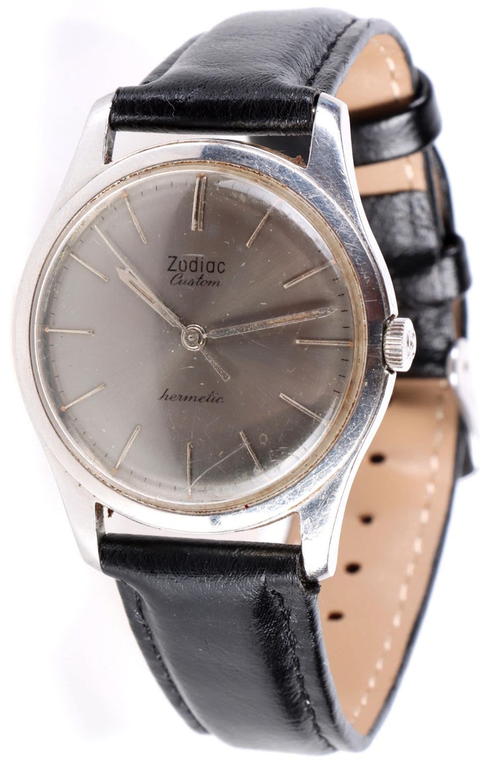 Lot 138187: 14K ZODIAC CUSTOM HERMETIC VINTAGE WRISTWATCH