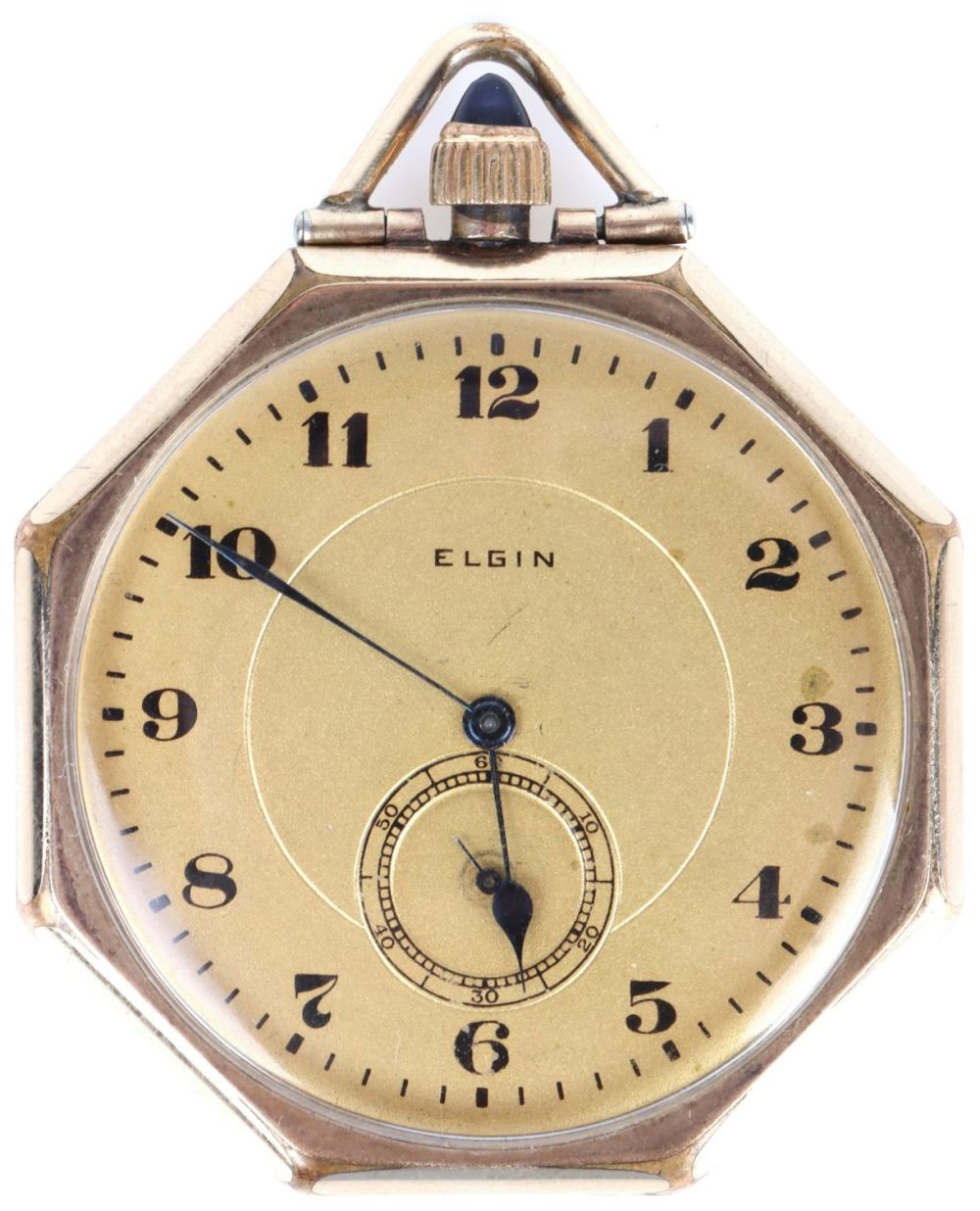 Lot 138193: VINTAGE ELGIN OCTAGON MEN'S POCKET WATCH