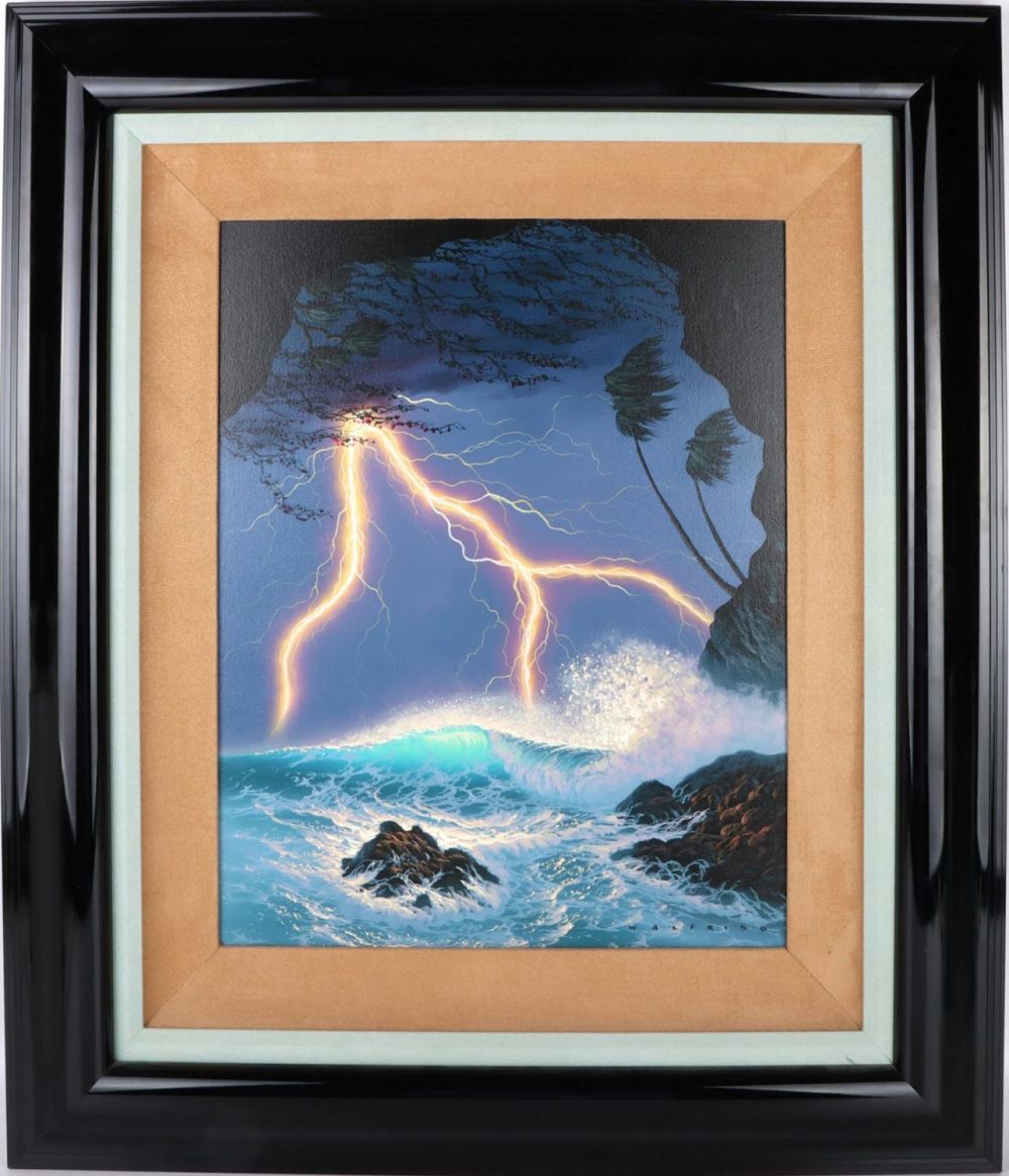 Lot 139162: WALFRIDO GARCIA "NATURES FURY" STORM GICLEE PRINT