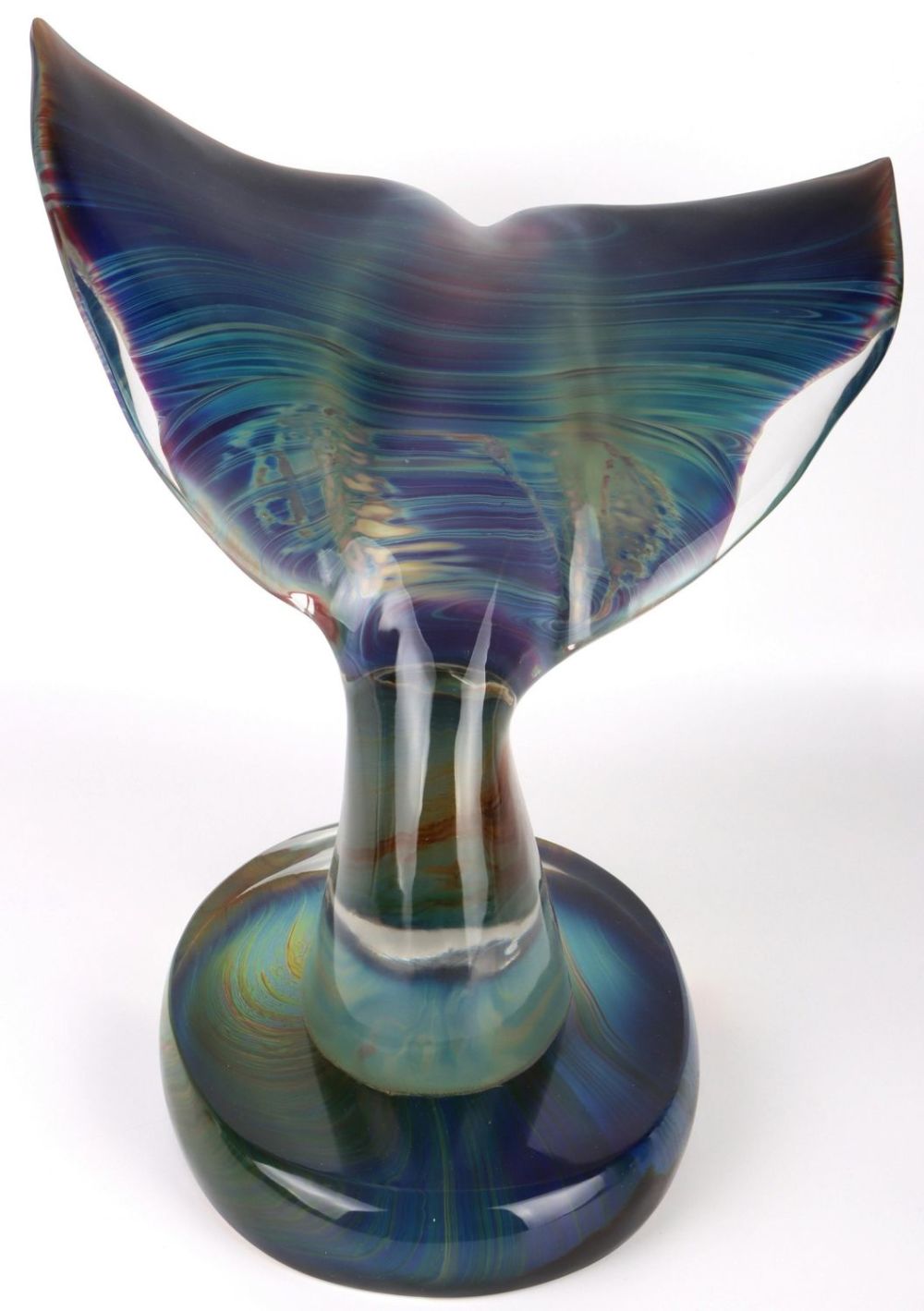 Lot 139177: DINO ROSIN "WHALE FIN" MURANO GLASS SCULPTURE