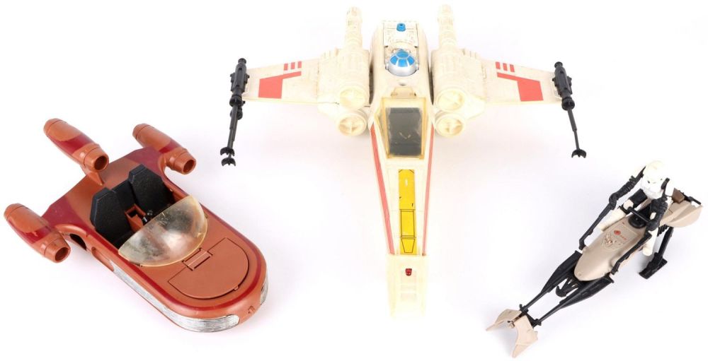 Lot 139185: 1978-1983 STAR WARS VEHICLES & X-WING FIGHTER (3)