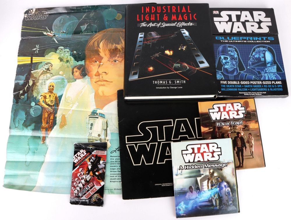 Lot 139196: STAR WARS COLLECTIBLE BOOKS, POSTERS & VINYL