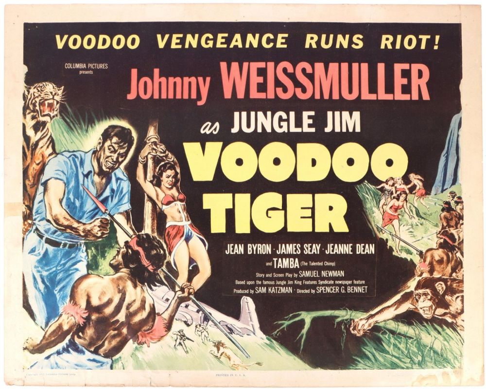 Lot 139197: JUNGLE JIM JOHNNY WEISSMULLER 1952 MOVIE POSTER