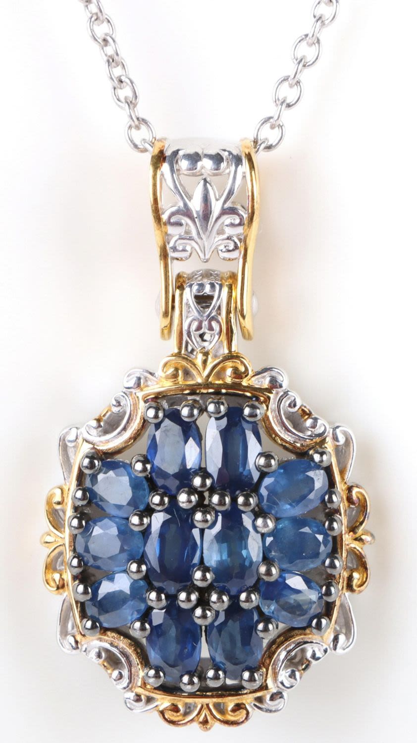 Lot 141167: GEM EN VOGUE STERLING SAPPHIRE NECKLACE
