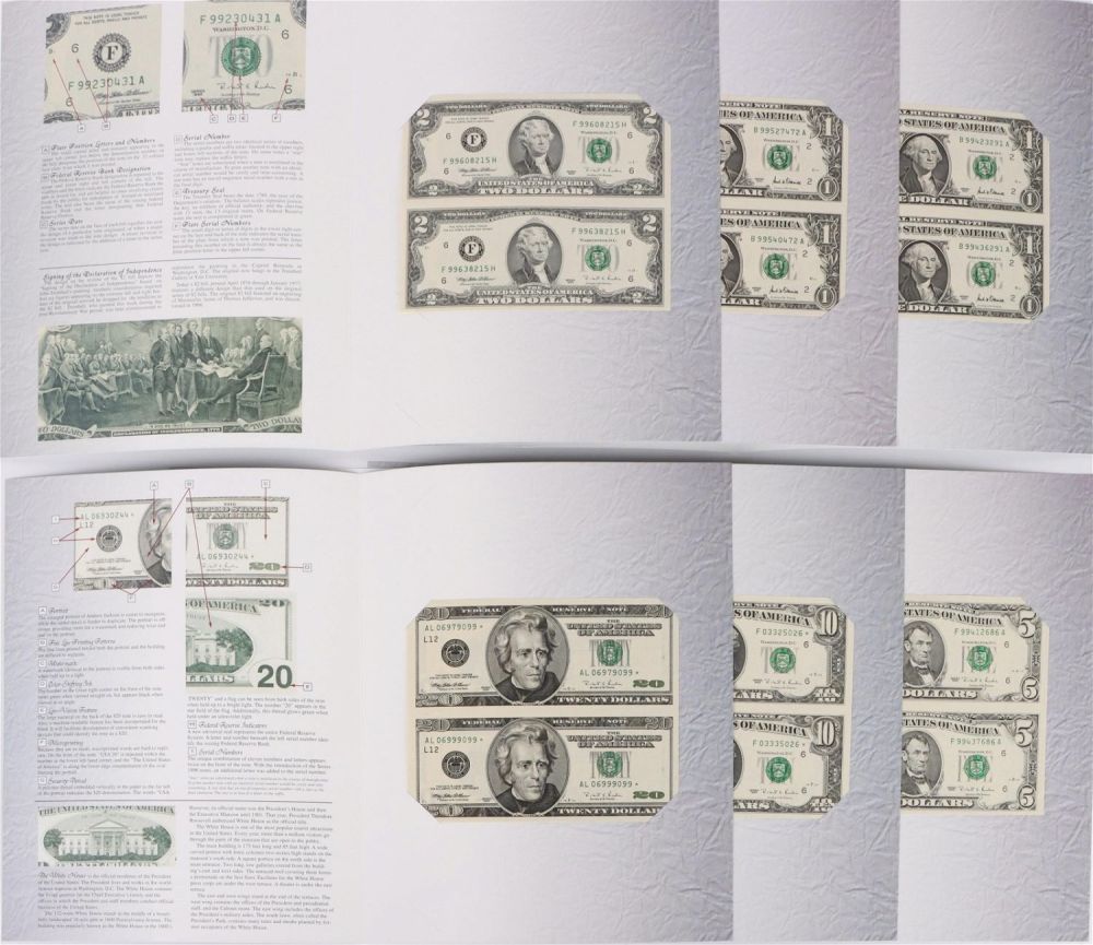 Lot 142192: US UNCUT MINT BILLS $20, $10, $5, $2, & $1 SHEETS