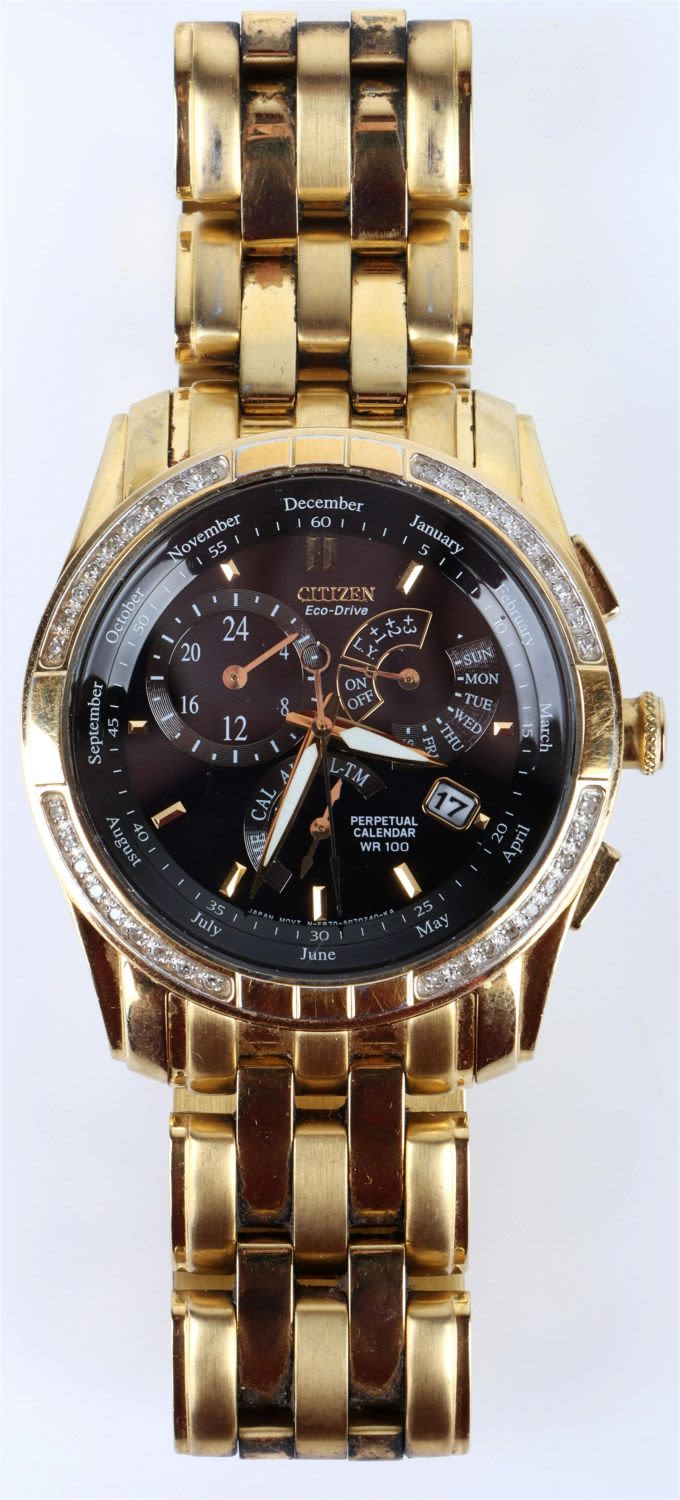 Lot 143197: CITIZEN ECO-DRIVE CALIBRE 8700 GOLD MEN'S WATCH