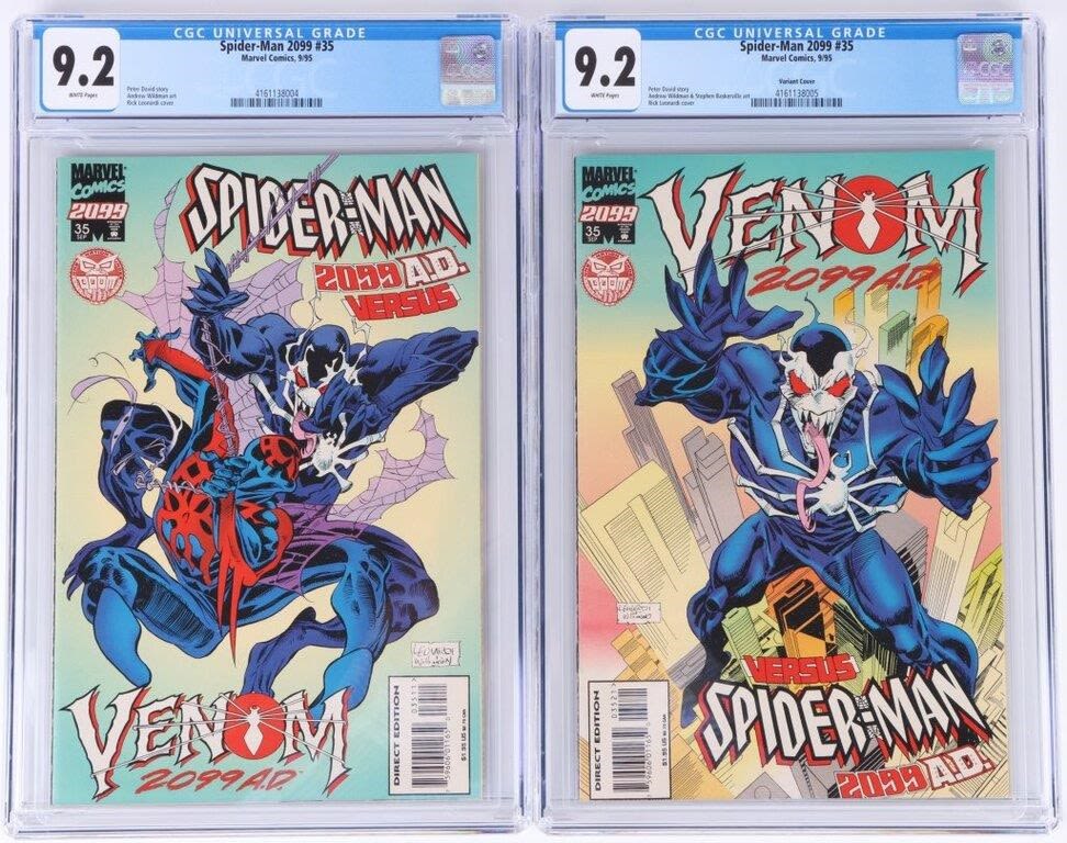 Lot 144162: SPIDERMAN 2099 #35 CGC 9.2 ORIGINAL & VARIANT ED.