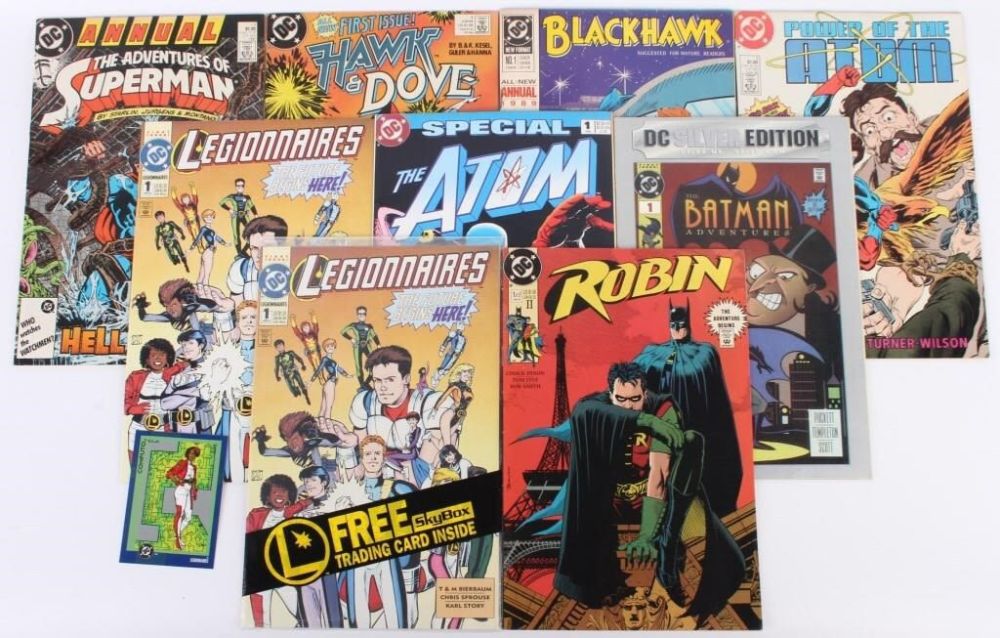 Lot 144166: D.C. FIRST ISSUES - ATOM, ROBIN, BLACH HAWK, ETC
