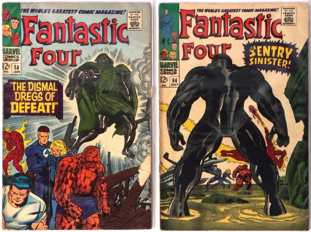 Lot 144182: FANTASTIC FOUR #58 & #64 COMIC BOOKS