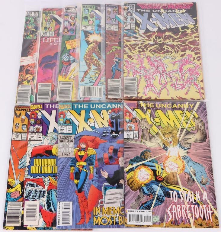 Lot 144184: THE UNCANNY X-MEN COMICS NEWSSTAND - LOT OF 10
