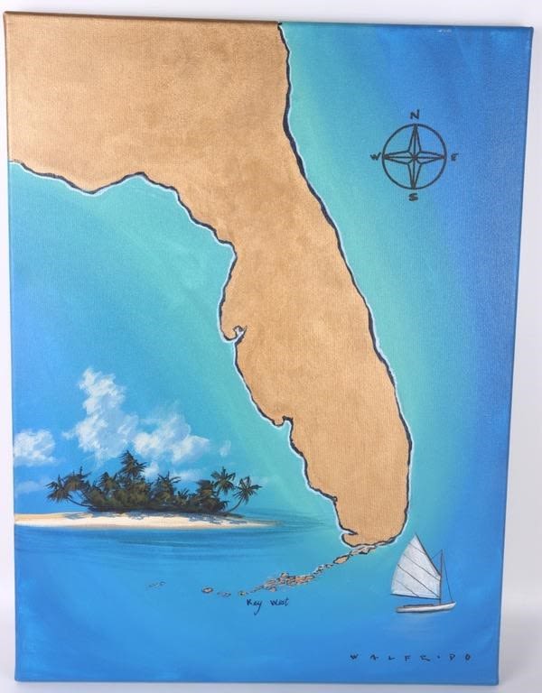 Lot 144187: WALFRIDO GARCIA ORIGINAL "HIDDEN GEM" FLORIDA  ART