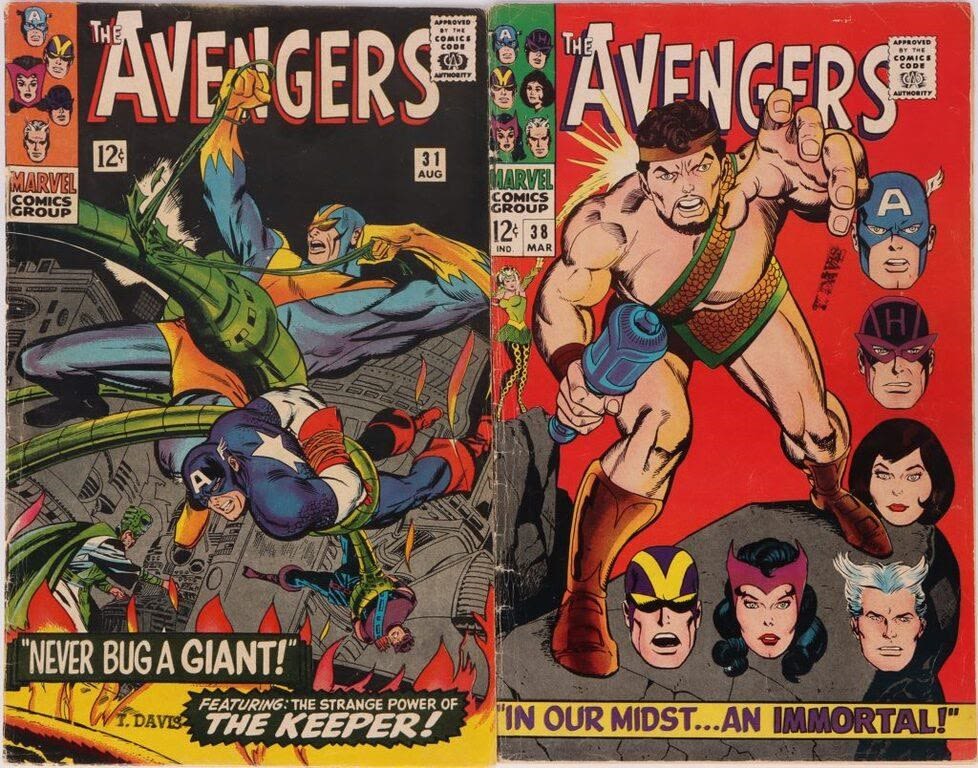 Lot 144188: THE AVENGERS #31 & #38 COMIC BOOKS