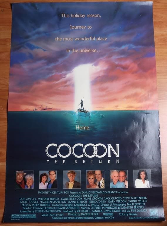 Lot 144229: SIGNED COCOON ORIGINAL MOVIE POSTER - DON AMECHE