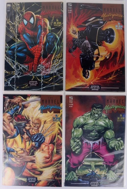 Lot 144234: THE MARVEL MASTERPIECES #1, #2, #3 & #4 COMICS